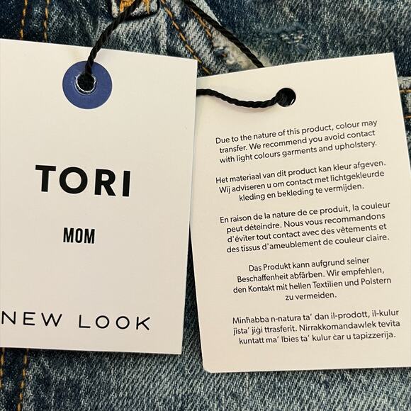 New Look Tori Mom Denim Jean in Mid Blue Size 2 - Picture 10 of 15